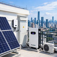 Batterie solaire hybride YUTANDA pour résidentiel, hors réseau, LiFePO4, sur roues, 51,2 V, 200 Ah, 300 Ah, 5 kWh-16 kWh, BMS intelligent