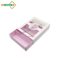 Boîte d'emballage en papier personnalisée pour macarons, biscuits et gâteaux, avec tiroir coulissant et insert de séparation pour boulangerie