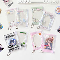 Porte-cartes en PVC de la série Candy, pochette personnalisée pour photocards Kpop avec fermeture à glissière