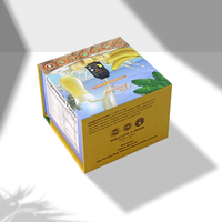 Boîte alimentaire et pour boissons rigide pliable jaune personnalisée avec logo en feuille d'or, pelliculage mat, emballage alimentaire haut de gamme