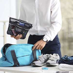 Portable Shower Handbag, Transparent Mesh Makeup <b>Bag</b>, Storage <b>Bag</b>, Travel Wash <b>Bag</b>, Mesh <b>Beach</b> <b>Bag</b> - Product Image 3