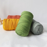 Fil fantaisie texturé creux en polyester teint OE de 300g, 4mm, pour sacs, paniers et coussins, idéal pour le crochet à la main