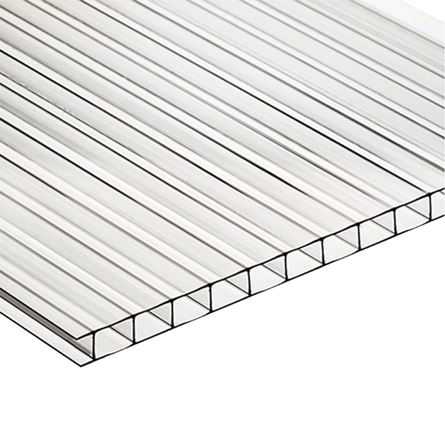 Clear Durable Polycarbonate Hollow Sheet UV Coated for Greenhouse Use with 10-Year Warranty