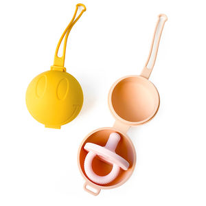 Estuche de Silicona para Chupetes de Bebé con Certificación LFGB/CPSIA, Libre de BPA, con Forma de Cara Sonriente, para Viajes - Product Image 4