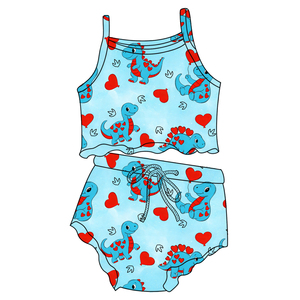 Ensemble gilet sans manches et <span class=keywords><strong>short</strong></span> pour petite fille, motif imprimé personnalisé, en soie de lait, vêtements pour enfants, ensemble 2 pièces pour filles - Product Image 4