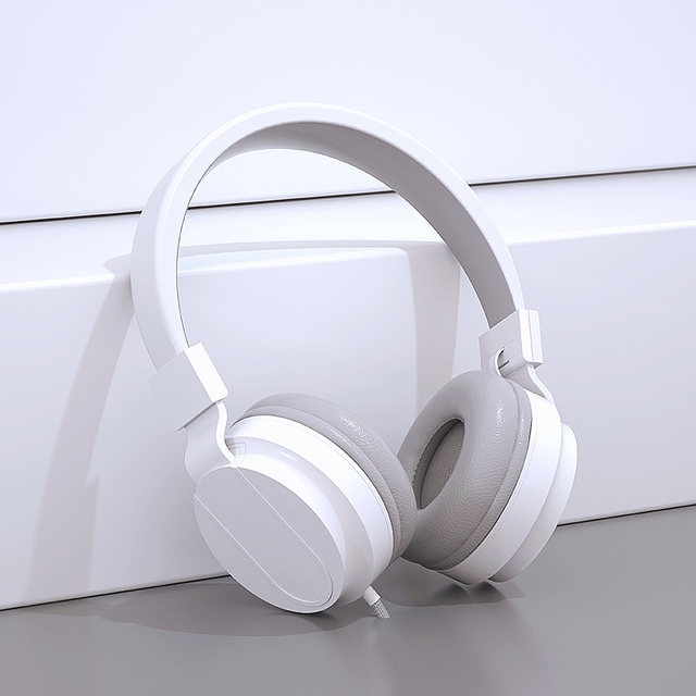 Wired Headphones Over Ear Foldable Hi-Fi Headsets Earbuds with Built-in Mic for PC/Phones
