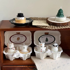 Christmas Novelty Handmade Shaped Snowman Scented <b>Tea</b> <b>Candles</b> for Kids Home Decor Multi-Occasion Crafts Including Diwali Easter - Product Image 4