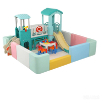 Petit toboggan en plastique à coussinets souples, équipement de jeu pour enfants à usage domestique, château de jeu avec toboggans