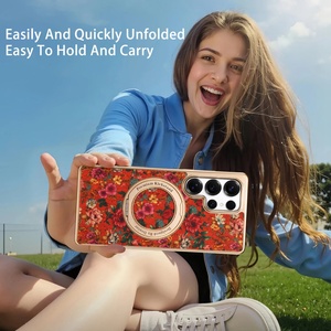 Étui de téléphone portable <span class=keywords><strong>Galaxy</strong></span> S26 Ultra en cuir PU, électroplaté, magnifique étui de téléphone portable pour filles pour <span class=keywords><strong>Samsung</strong></span> <span class=keywords><strong>Galaxy</strong></span> S26 Ultra - Product Image 2