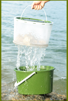 GARIDA 5L/10L/15L GCW-017 Seau à poissons vivants double couche avec poignée, panier de pêche en mer et en eaux rocheuses, équipement de pêche