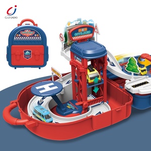 Juguete Educativo <span class=keywords><strong>de</strong></span> Estacionamiento para Niños, Pista <span class=keywords><strong>de</strong></span> Aleación para Armar, Juguete <span class=keywords><strong>de</strong></span> Estacionamiento con Elevador Giratorio y Mochila - Product Image 2