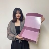 Grande Boîte Cadeau Haute Qualité avec Couvercle et Base Personnalisés pour Robe de Mariée, en Carton Noir, Emballage Supérieur et Inférieur