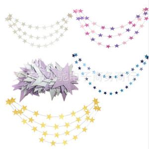 Guirlande de cinq étoiles en papier miroir, petites bannières étoiles, décorations suspendues pour Noël, Thanksgiving, Ramadan, fête, nouveauté - Product Image 4