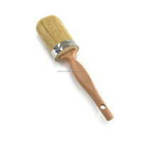 WM1618a Pinceau à craie et cire de 50 mm pour meubles, petit pinceau ovale rond à poils mixtes pour la peinture ou l'épilation à la cire