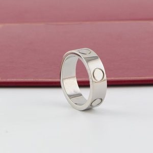 Unisex klassieke ring van roestvrij staal met zirkoon, verkrijgbaar in zilver, roségoud en roestvrij staal. Charm armband groothandel. - Product Image 3