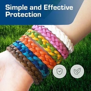 Pulseras de Cuero PU con Envoltura Individual, Productos de Verano, Seguridad para Niños y Adultos con Repelente de Mosquitos en Estado Sólido - Product Image 3