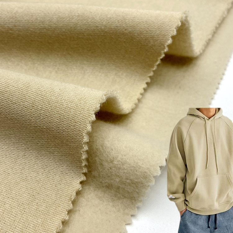 Оптовая продажа, зимняя толстовка с капюшоном, теплое трикотажное флисовое полотно из 70% полиэстера и 30% хлопка с начесом