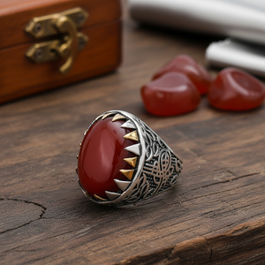 Agate Stone Oval Shape <b>Men</b> <b>Ring</b> Jewelry <b>Man</b> Jewellery Wholesale Handcrafted Authentic 925 Sterling Silver <b>Men</b> <b>Ring</b> - Product Image 3