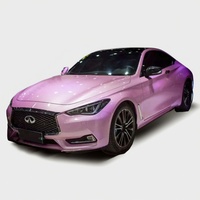 Film d'emballage de voiture violet magique noir en vinyle mat couvrant une feuille sans bulles d'air
