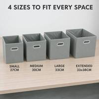 Vente en gros de cubes de rangement pliables en tissu non tissé 27/30/33 cm, organiseur de placard avec poignées, lavable, grande capacité, cubes de rangement durables