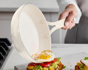 Juego de Utensilios de Cocina Antiadherentes de 10 Piezas, Ollas y Sartenes de Cerámica, con Utensilios de Silicona, Duraderos, Calentamiento Rápido, Aptos para Sensor - Product Image 2