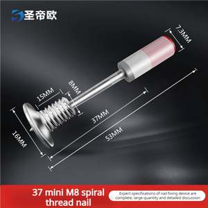 Oferta Especial: Mini Clavos Roscados Tipo Cañón para Procesamiento Personalizado, con Vástago Liso, para Abrazaderas de Tubería de 16/20/25, Clavos de Acero Integrados Roscados - Product Image 2