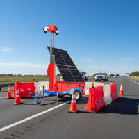 Remorques de surveillance mobiles solaires pour chantiers, remorques de caméra de vidéosurveillance solaires pour la surveillance