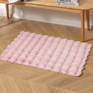 <span class=keywords><strong>Tapis</strong></span> de sol moderne rectangulaire en fourrure de lapin <span class=keywords><strong>blanc</strong></span> en peluche, lavable, antidérapant, pour salon, chambre à coucher, chambre d'enfant, chambre d'adolescent - Product Image 5