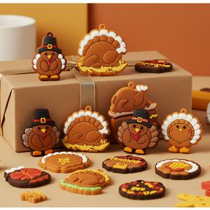 Tapas de Silicona para Lápices con Diseño de Pavo de Acción de Gracias, de Alta Calidad y Personalizadas, para Halloween, Regalos Promocionales al por Mayor - Product Image 5