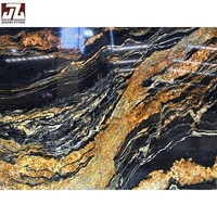 Carreaux de marbre noir européens modernes personnalisés en usine de la Chine