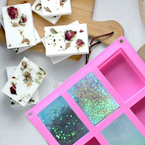 3 Pack Silicone <b>Soap</b> Molds 6 Cavities Flower Making Mold making for <b>soap</b> chocolate candles - Product Image 4