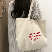 Sac fourre-tout en toile de coton vierge personnalisé avec logo imprimé, grande taille, pour la plage, les cadeaux, le shopping, avec poignée en corde et fermeture éclair ZYFS
