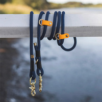 Laisse double pour chien en corde tressée personnalisée avec mousquetons métalliques et coupleur réglable pour la promenade et l'entraînement de deux chiens