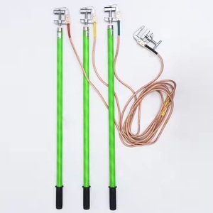 Équipement de mise à la terre et de court-circuitage haute tension pour la protection individuelle, fil de terre télescopique portable - Product Image 2