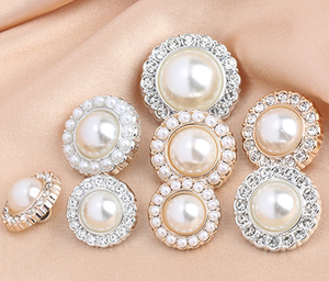 Phụ kiện may mặc tùy chỉnh ưa thích vòng nhựa ngọc trai Shank nút cho quần áo - Product Image 2