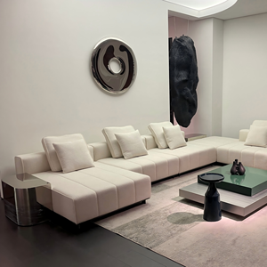 Divani da Giardino Moderni di Lusso Personalizzati in Tessuto con Angoli Squadrati per Soggiorno, <span class=keywords><strong>Mobili</strong></span> Extra Large - Product Image 3