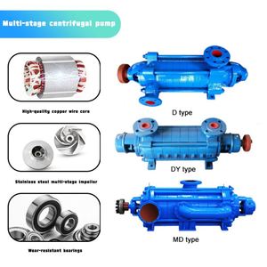 Bomba de Agua Centrífuga de Alta Presión Personalizable OEM, Bomba Multietapa Flexible y Ajustable para Petroquímica - Product Image 2