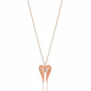 Colgante de diseño de alas de Ángel para mujer, joyería de plata de ley 925 hecha a mano turca, venta al por mayor - Product Image 2