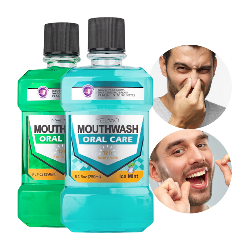 Private Label Cool Mint Mouth Wash Oral Wash Teeth Cleaning Whitening Mouthwash For Sensitive Teeth