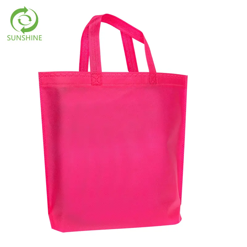 Paket grosir pp kain nonwoven dapat digunakan kembali tas belanja cetakan ramah lingkungan daur ulang tas anyaman dengan logo