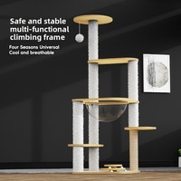 Grand arbre à chat, capsule spatiale pour chat, arbre à chat, griffoir intégré, plateforme de saut pour chat, support pour chat