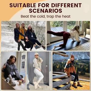 Leggings doublés en polaire femmes avec poches Leggings thermiques résistants à l'eau pantalons de Yoga chauds d'hiver <span class=keywords><strong>randonnée</strong></span> course - Product Image 2