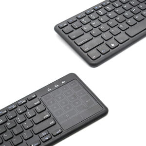 Clavier sans fil ultra-mince 2,4 GHz en ABS avec pavé tactile et pavé numérique pour ordinateur portable, Smart TV, HTPC, PC, tablette - Product Image 3
