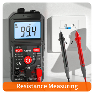 Batería recargable integrada de 200mA, rango automático completo CZD88, multímetro <span class=keywords><strong>Digital</strong></span>, amperímetro y ohmimetro - Product Image 5