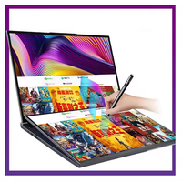 Ordinateur portable professionnel avec double écran tactile de 10,95 pouces, 16 Go de RAM, 2 To de stockage, design pliable à 360 degrés, avec éditeur PC, nouveaux processeurs Intel