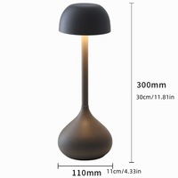 Décoration de chambre minimaliste Lampe de table tactile rechargeable par USB au design nordique élégant sans fil