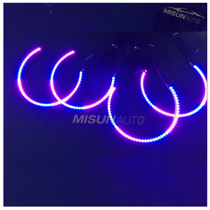 Super bright 12v led <span class=keywords><strong>multi</strong></span> <span class=keywords><strong>color</strong></span> <span class=keywords><strong>rgb</strong></span> headlight <span class=keywords><strong>halo</strong></span> ring 4pcs angel eyes - Product Image 6