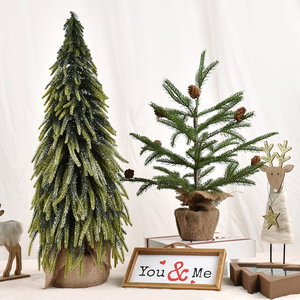 <b>Mini</b> Luxury Home Desktop Decor High Quality Flocking <b>Christmas</b> <b>Tree</b> Ornament Simulated <b>Christmas</b> Decorations - Product Image 1