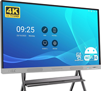 Tableau blanc interactif intelligent 85 pouces 4K avec écran tactile, écran plat interactif pour l'enseignement scolaire