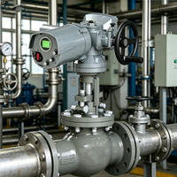Actionneur électrique intelligent multi-tours, signal d'entrée 4-20mA DC, IP67, 220V 380V 50HZ pour l'industrie pétrochimique